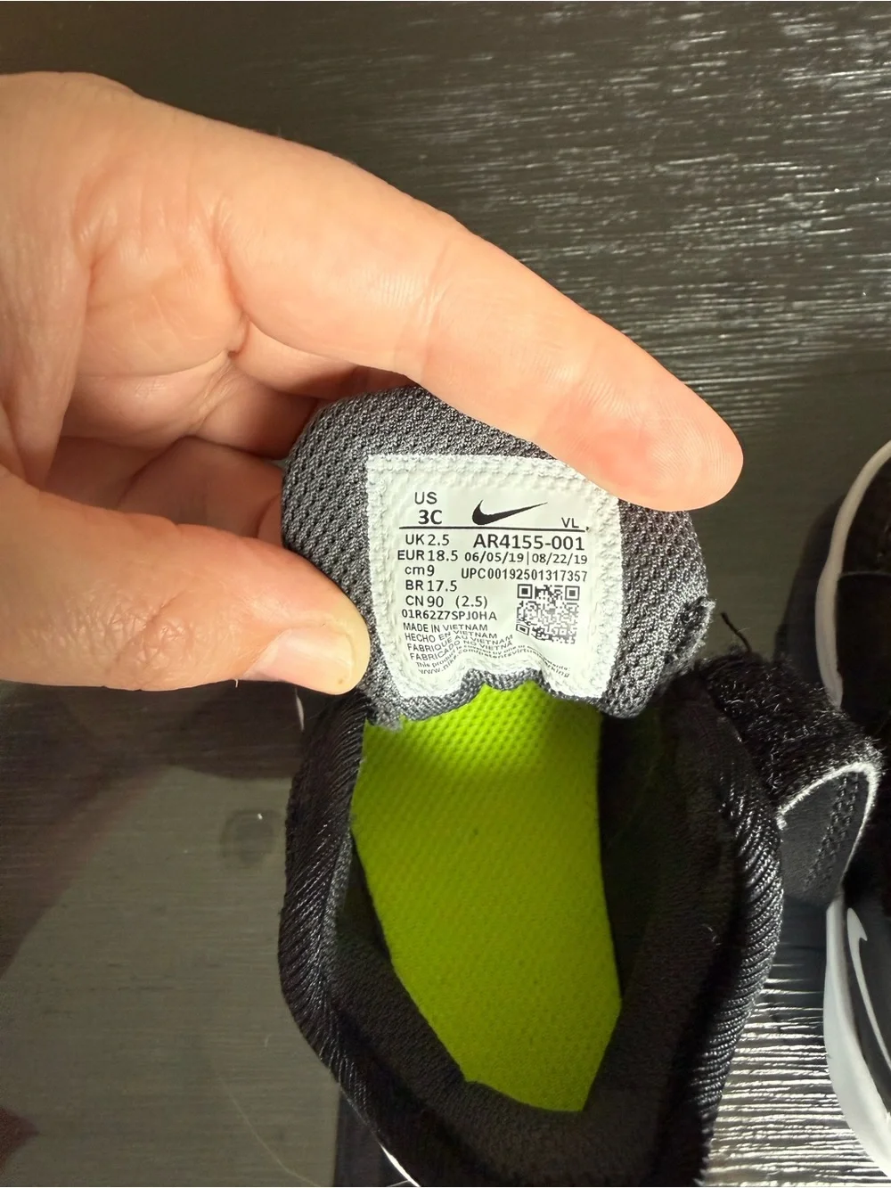 Nike Kids Black and White Slip-On Sneakers